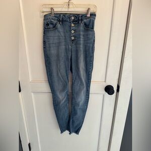 KanCan High Rise Blue Jeans with Button-Fly